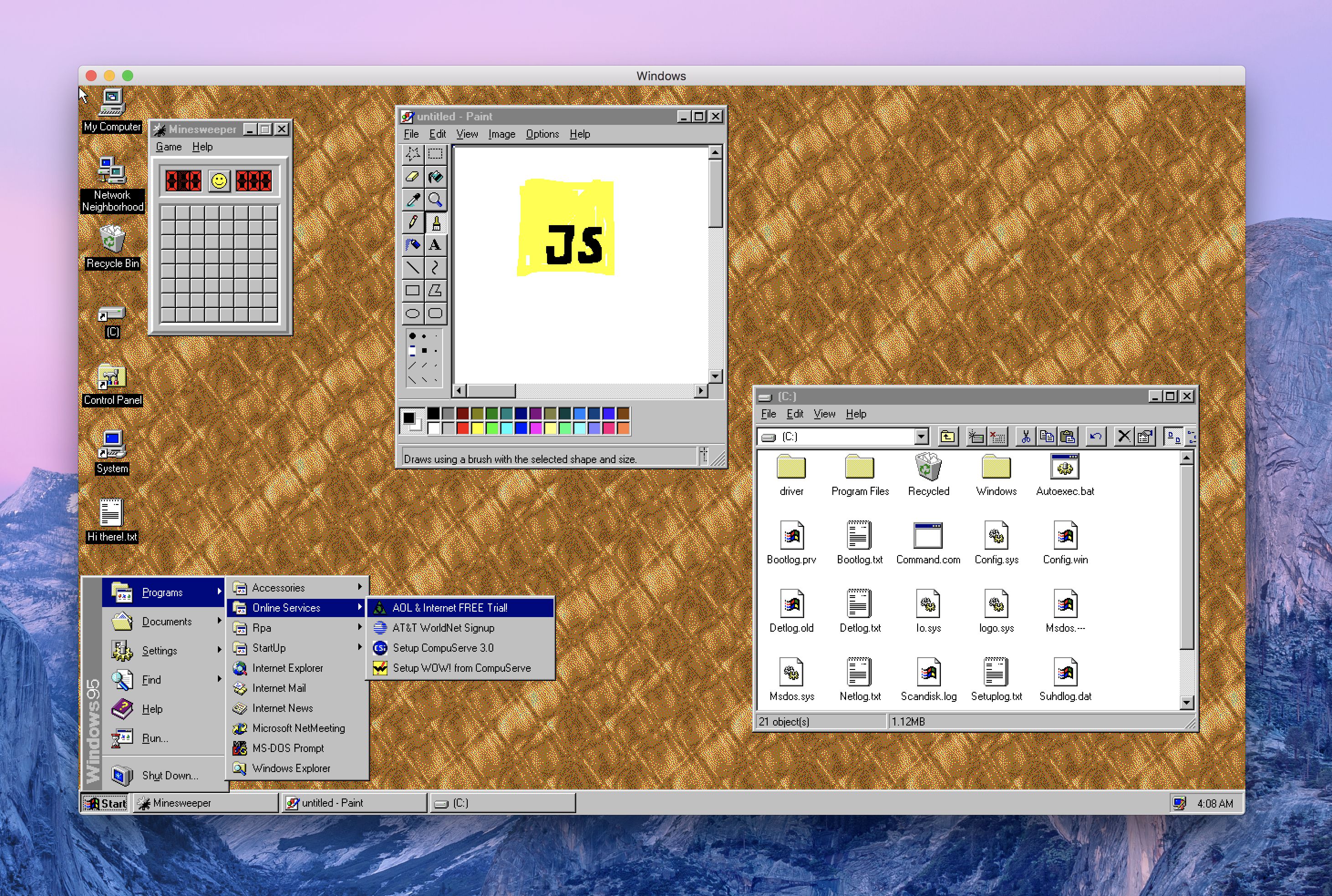 Windows 95 in Electron —— Electron 实现的 Windows 95