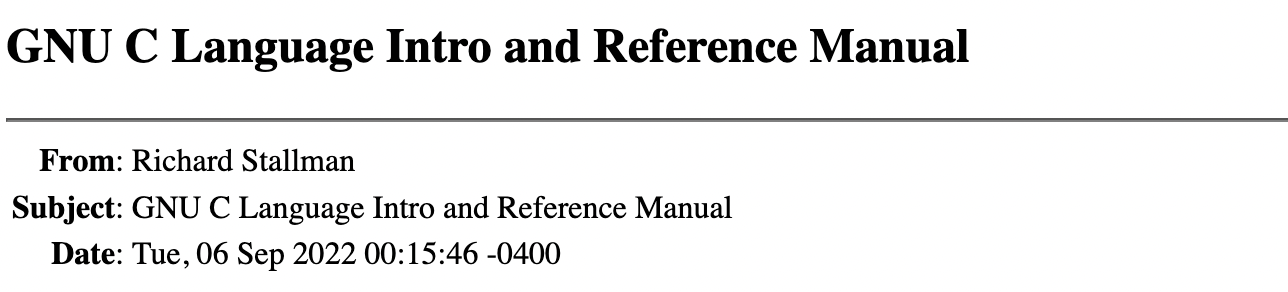 RMS 发布 GNU C 语言学习手册