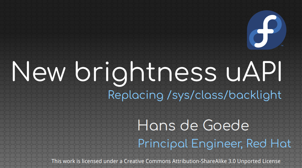 Linux 的显示亮度/背光接口将迎来改进