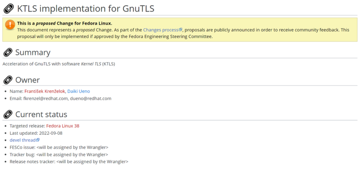Fedora 38 确认使用 Kernel TLS 加速 GnuTLS