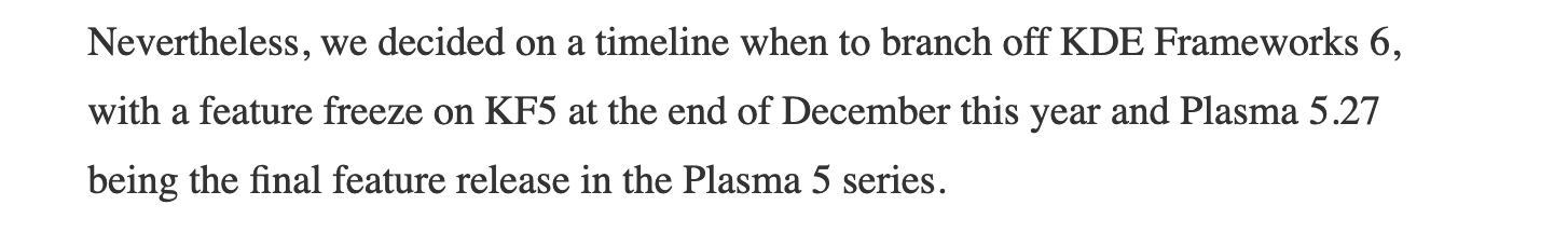 KDE Plasma 5.27 将会是该系列的最后一个功能版本