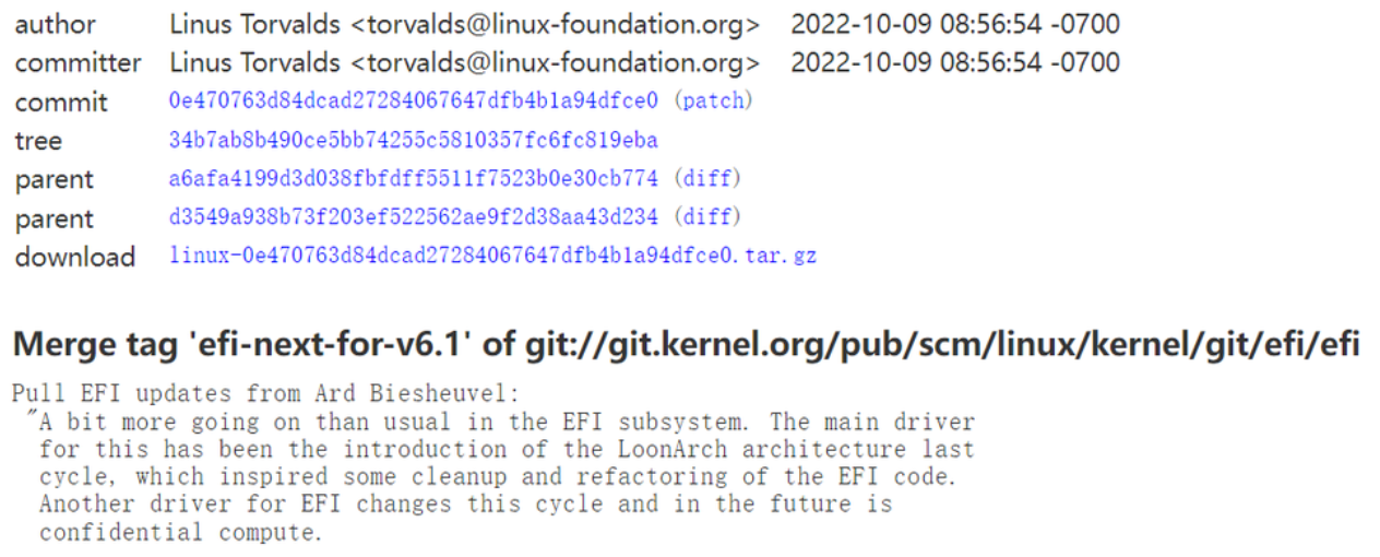 Linux 6.1 合并 LoongArch EFI Boot