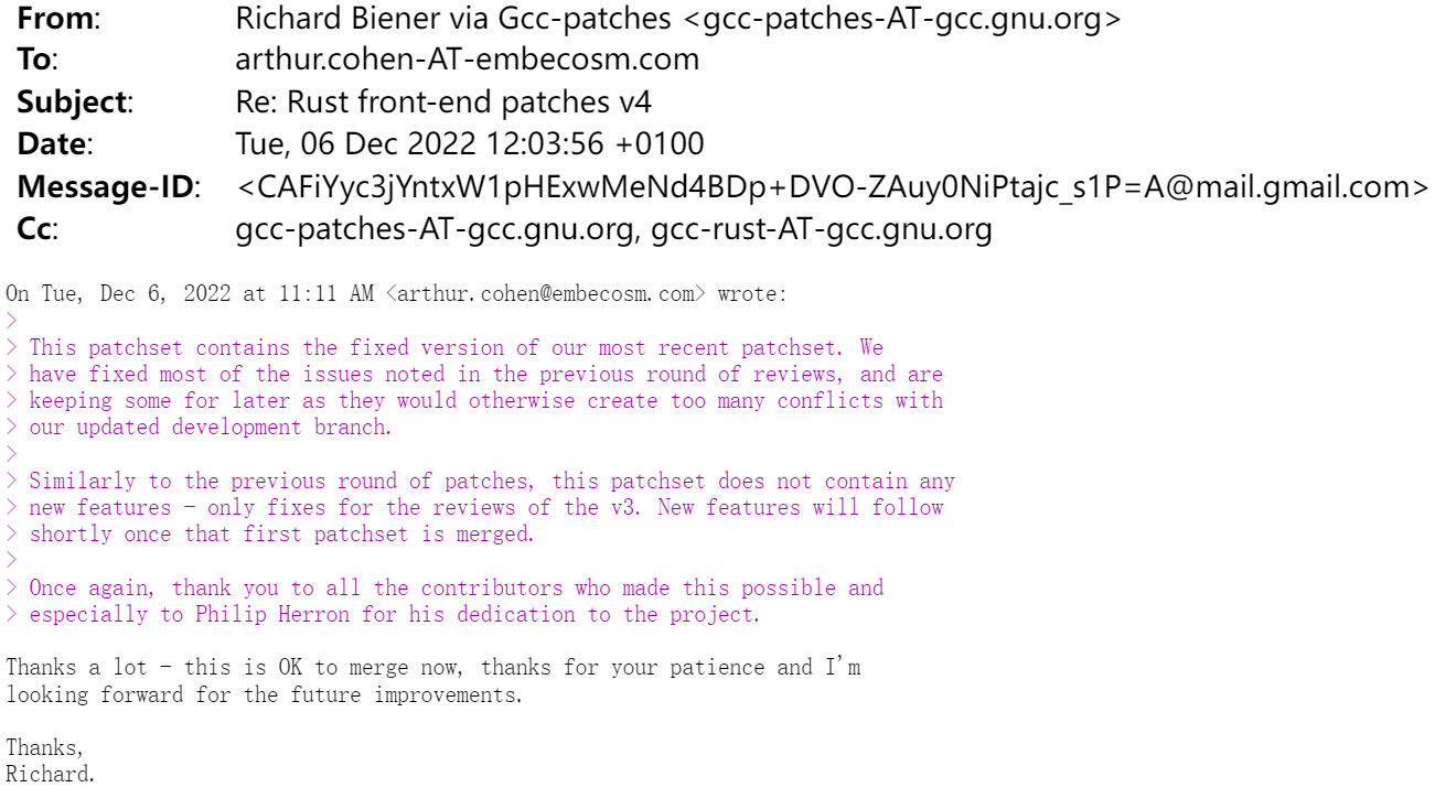 GCC 即将加入对 Rust 的支持