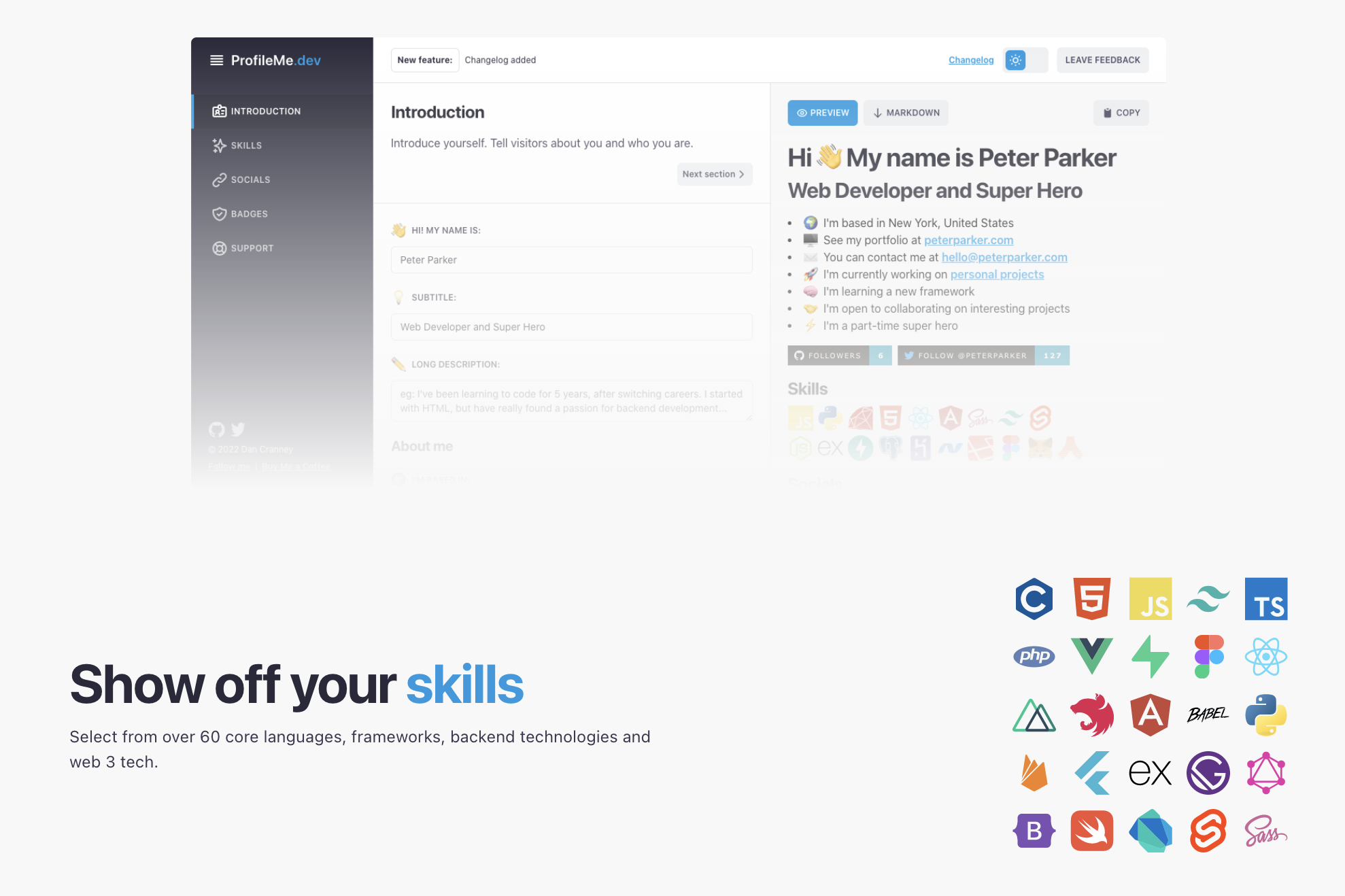 ProfileMe.dev —— GitHub 个人主页美化工具