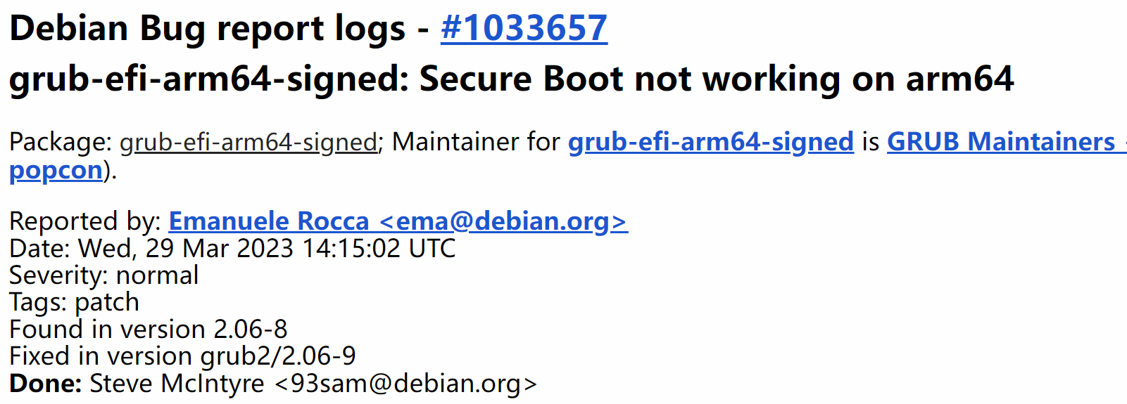 Debian 修复持续两年的 ARM64 安全启动问题