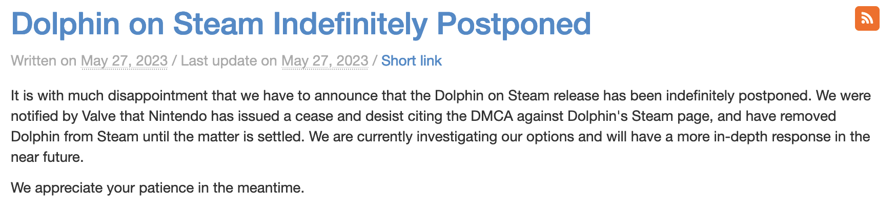 东半球最强法务部出手，开源模拟器 Dolphin 被 Steam 下架