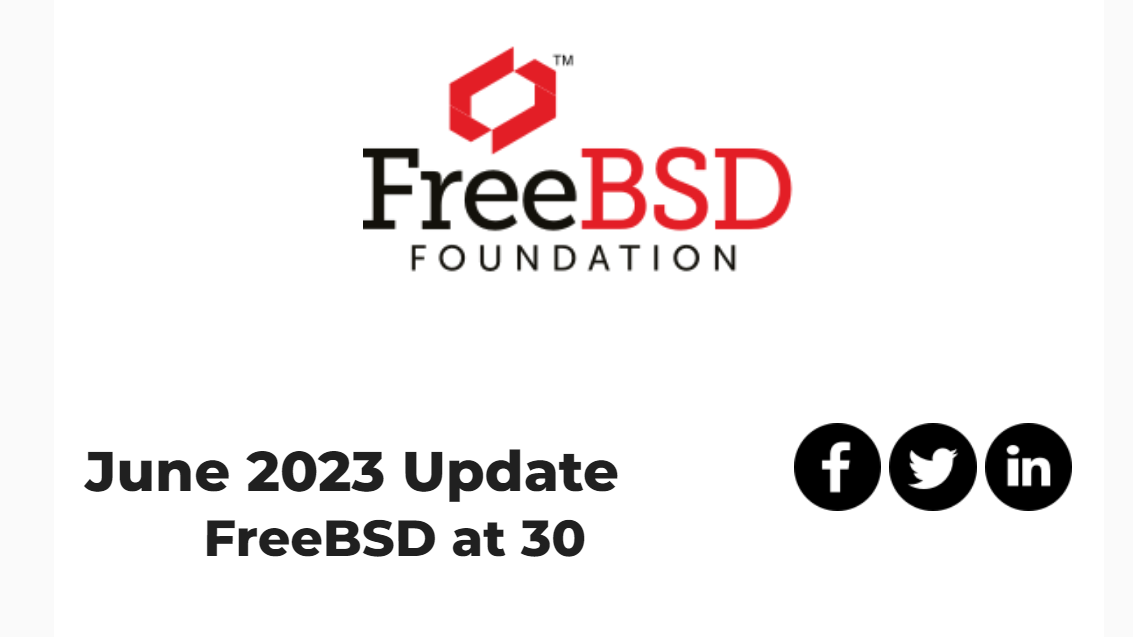 FreeBSD 庆祝成立 30 周年，推出 30 周年周刊、纪念品...