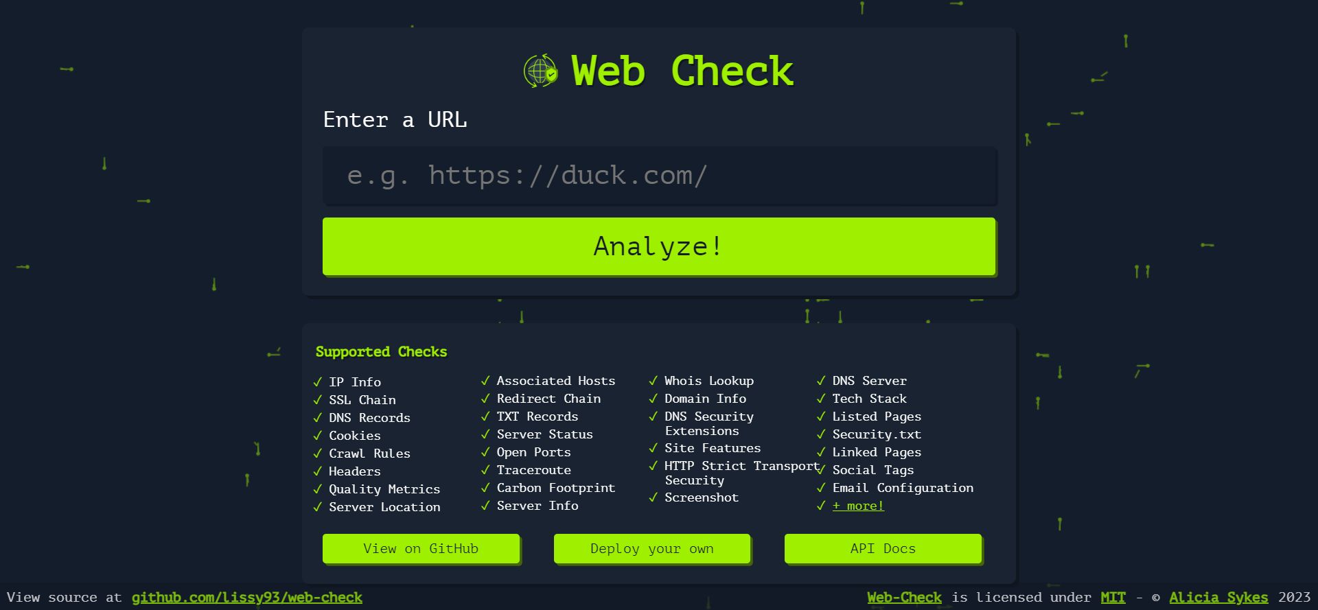 在线网络检查工具 Web-Check