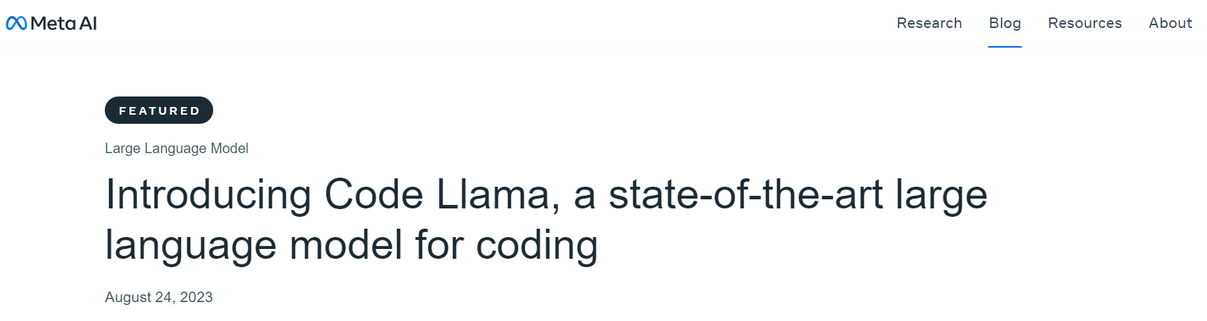 Meta 开源基于 Llama 2 的 AI 代码生成大模型：Code Llama