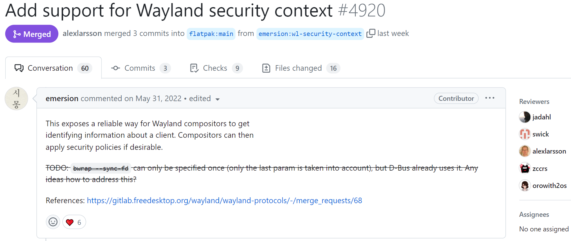 Flatpak 支持 Wayland 安全上下文协议