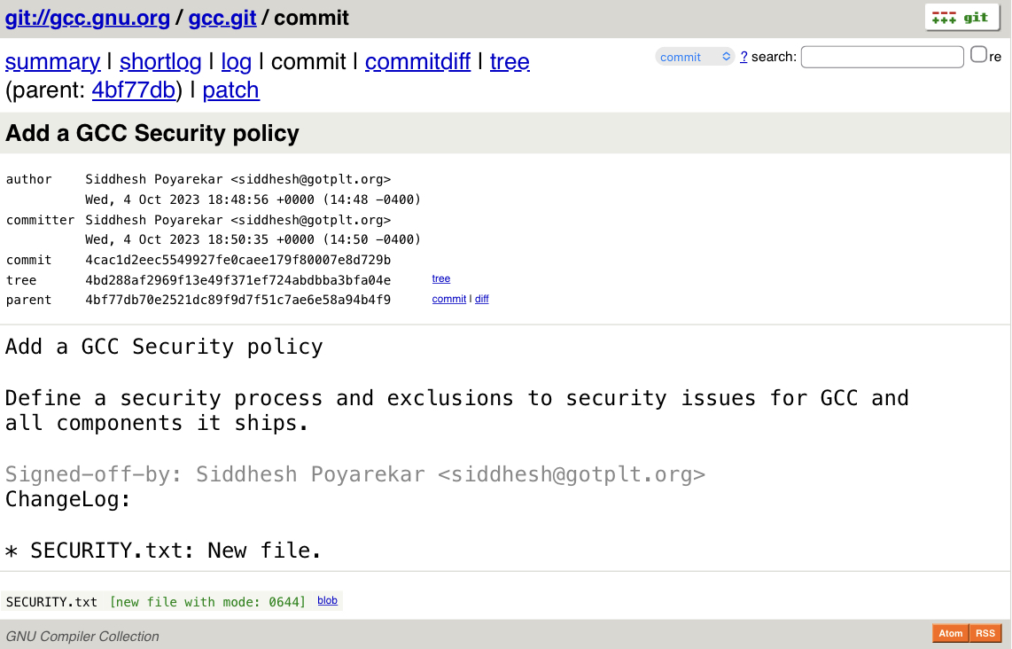 GCC 安全策略文档已合并到仓库