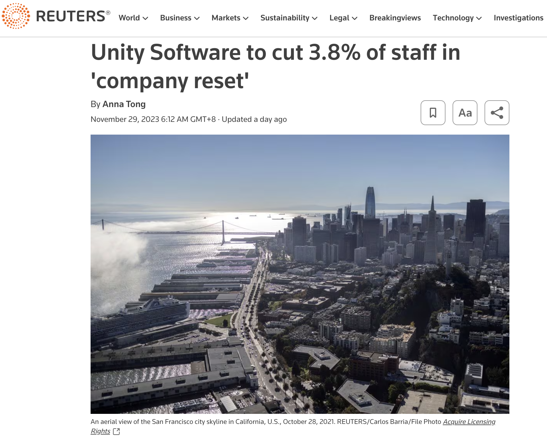 Unity 裁员 265 人