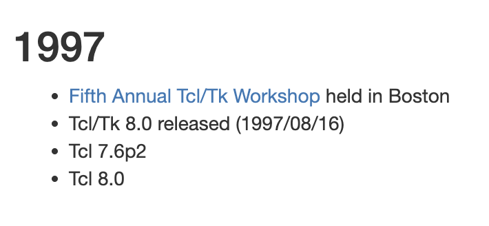 资讯评论 - 脚本语言 Tcl 与 Python 使用的那个 GUI 包 Tk 发布 9.0 版本，上一次大版 8.0 发布于 1997 年 ...