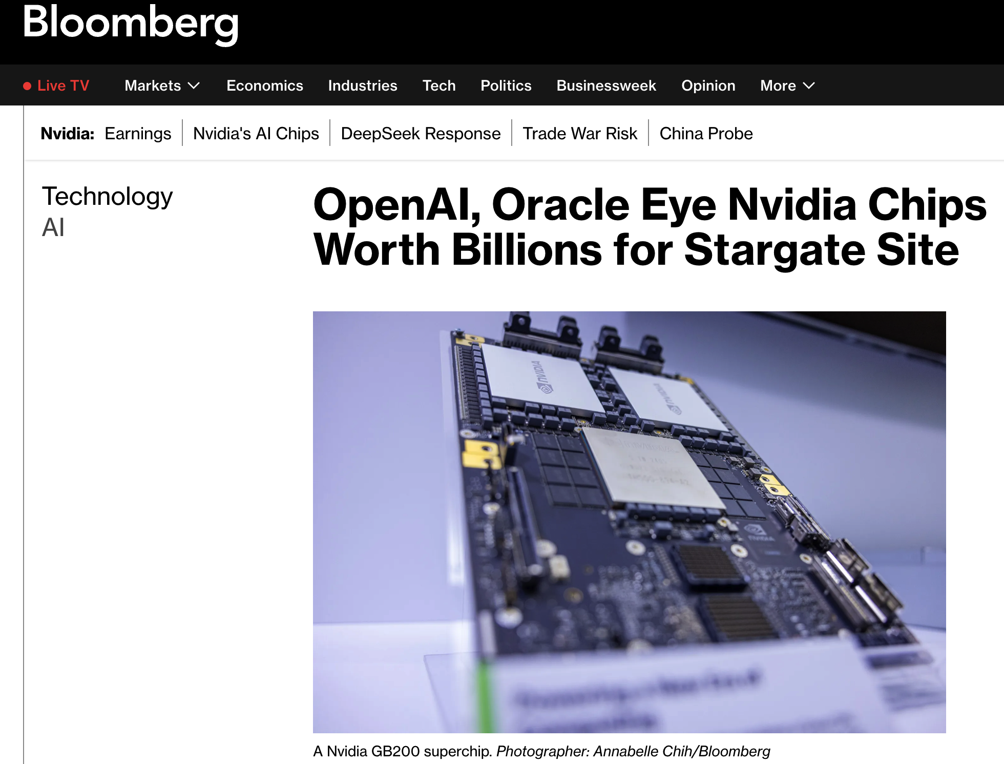 “星际之门”启动：甲骨文和 OpenAI 正考虑部署数十亿美元芯片