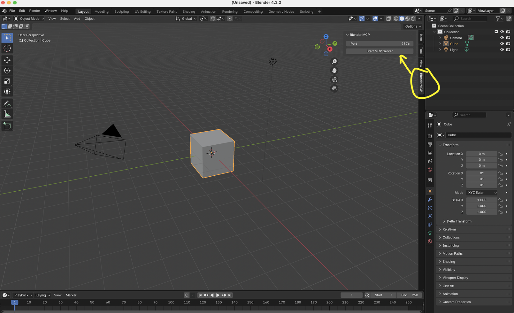 使用自然语言进行 Blender 创作 BlenderMCP