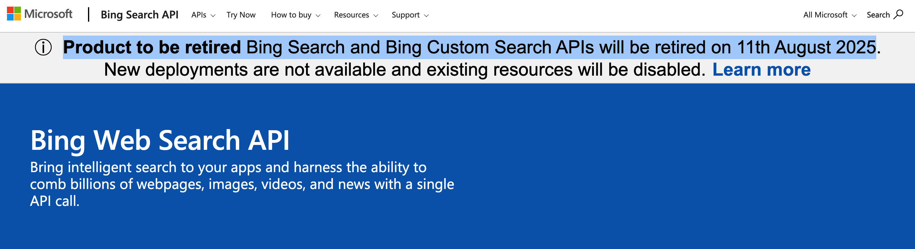 Bing API使用统计