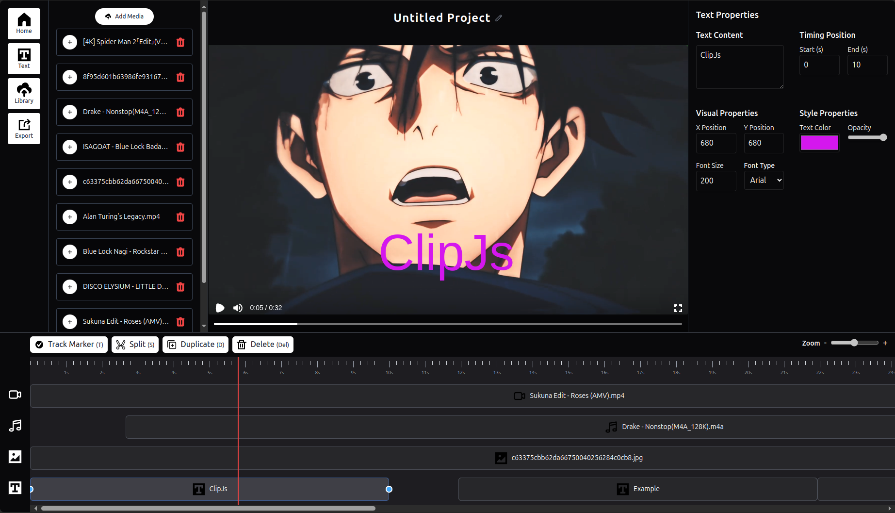 ClipJS —— 在线视频编辑器