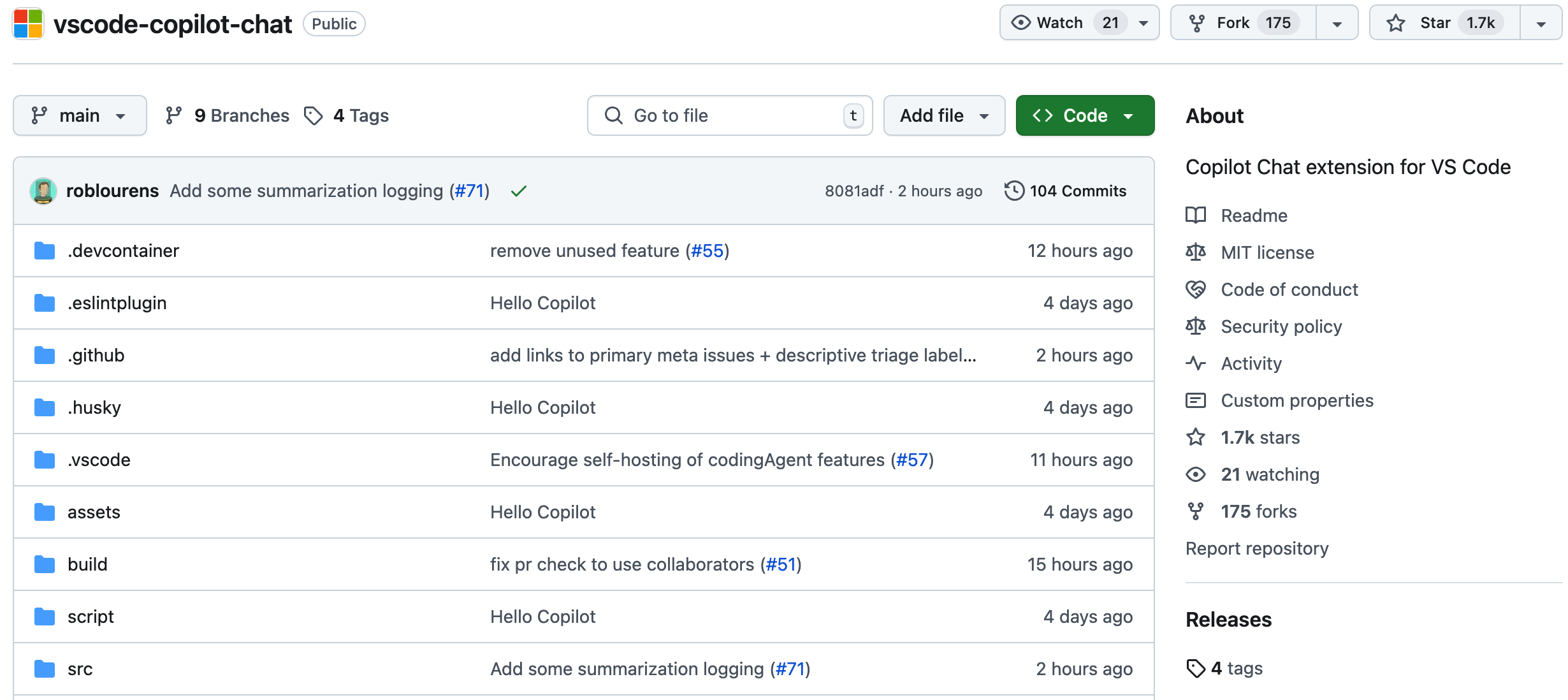 微软开源 GitHub Copilot Chat 的 VS Code 扩展 - OSCHINA - 中文开源技术交流社区