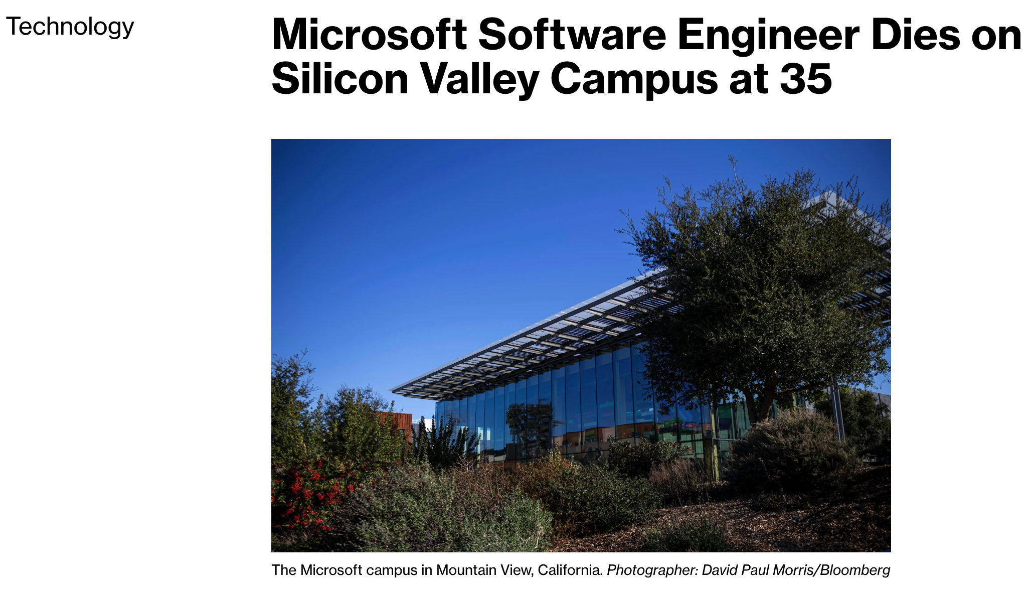 微软 35 岁软件工程师深夜加班在公司死亡