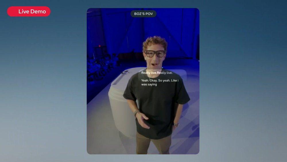 Meta 新款 AI 智能眼镜首秀发布会“翻车”，扎克伯格甩锅“网太差”