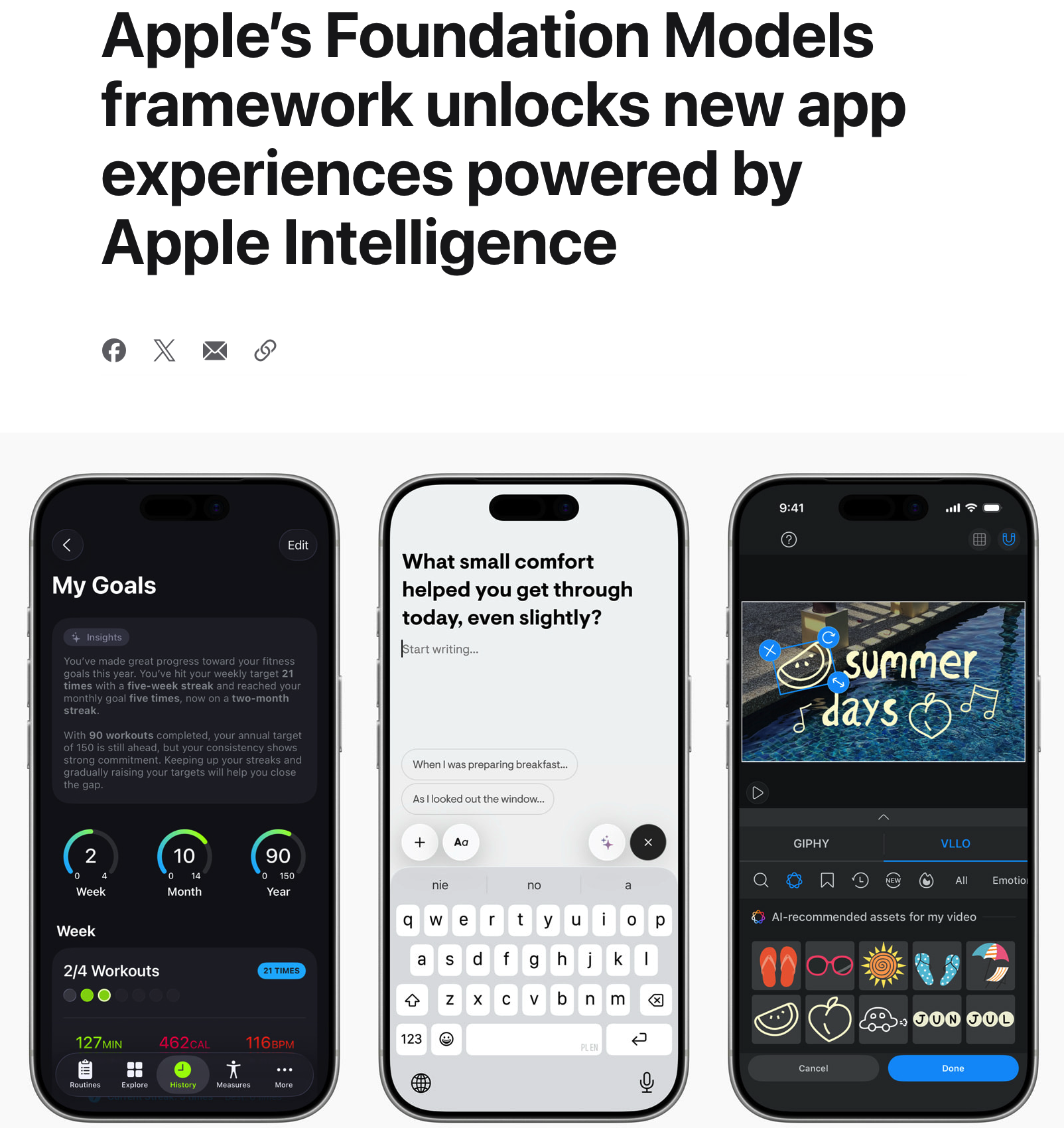 苹果面向开发者推出 Foundation Models 框架