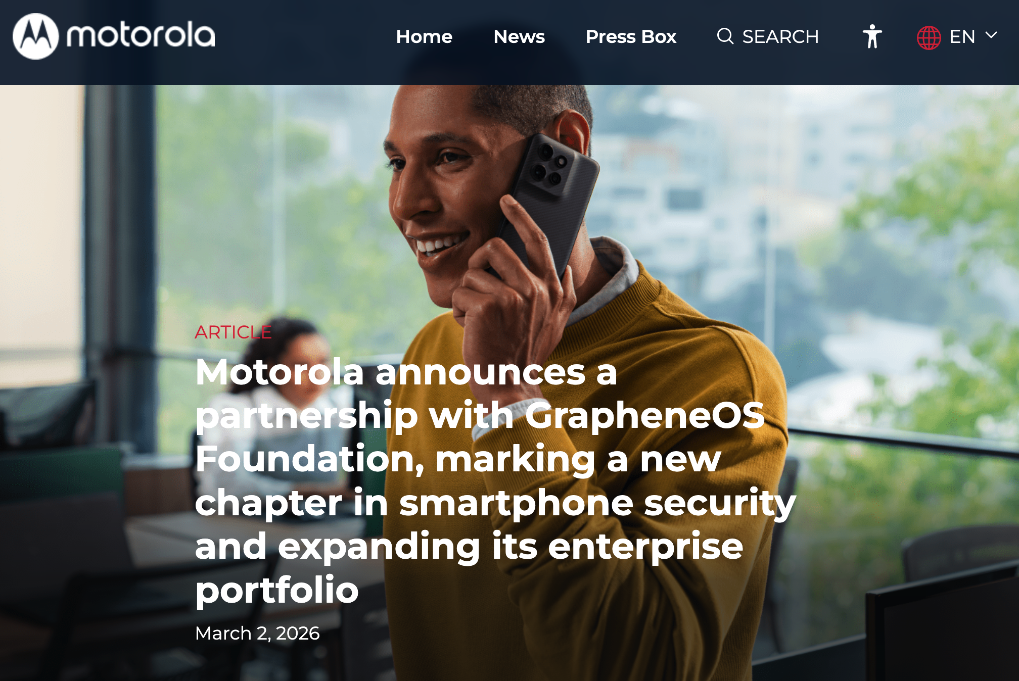 摩托罗拉确认与 GrapheneOS 合作，未来手机将预装隐私系统并移植功能 ​